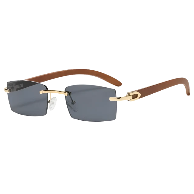 Rectangle Fashion Rimless Sunglasses