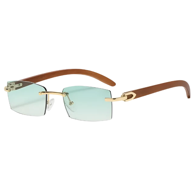 Rectangle Fashion Rimless Sunglasses