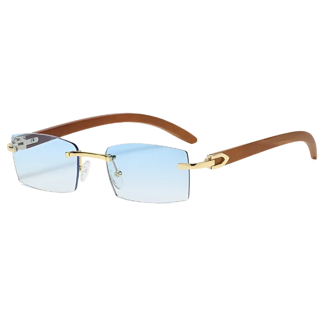 Rectangle Fashion Rimless Sunglasses