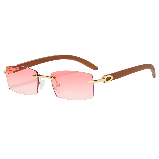 Rectangle Fashion Rimless Sunglasses