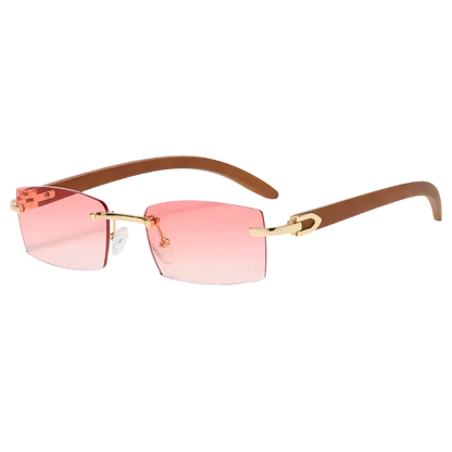 Rectangle Fashion Rimless Sunglasses